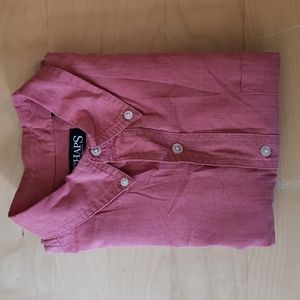 Chaps Easy Care Long Sleeve Red Button Down Shirt